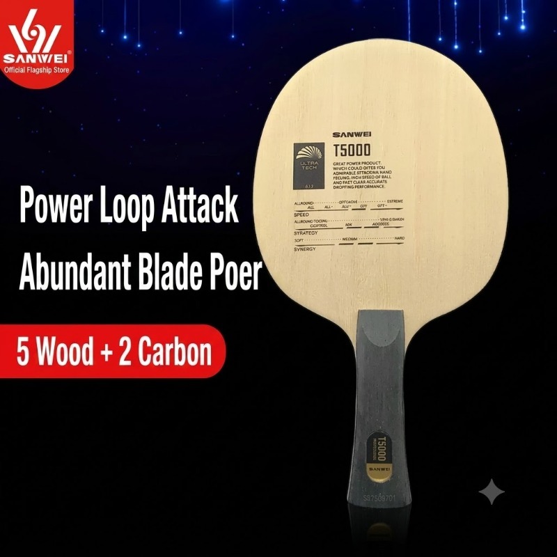 1pcs SANWEI T5000 Table Tennis - Stiga Carbon Blade recension och pris