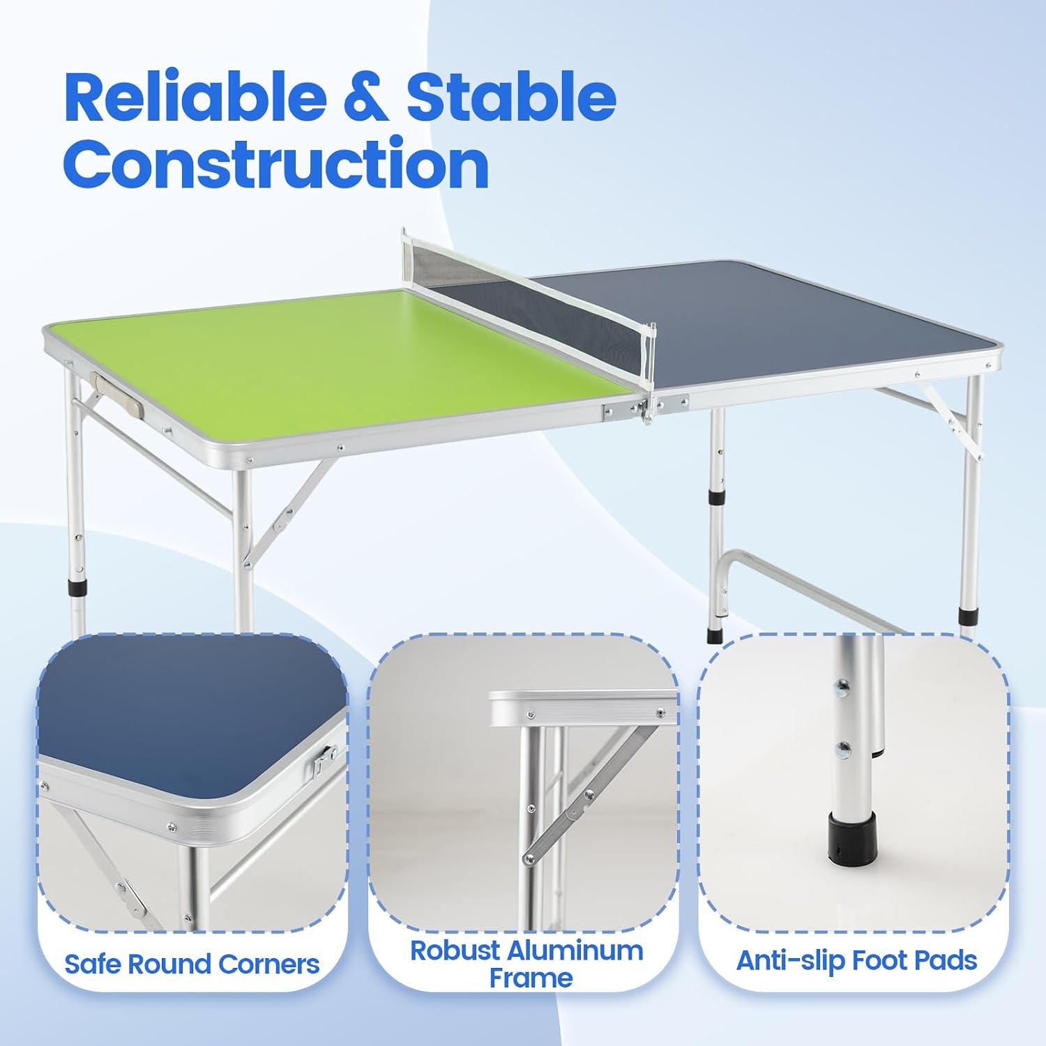 Foldable Ping Pong Table With  - Table Tennis Net Height recension och pris
